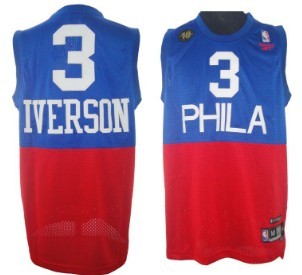 allen iverson red sixers jersey
