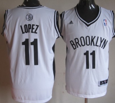 Brooklyn Nets #11 Brook Lopez Revolution 30 Swingman White Jersey 