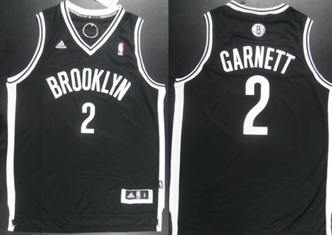 Brooklyn Nets #2 Kevin Garnett Revolution 30 Swingman Black Jersey 
