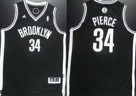 Brooklyn Nets #34 Paul Pierce Revolution 30 Swingman Black Jersey