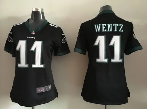 men's philadelphia eagles carson wentz nike black game jersey