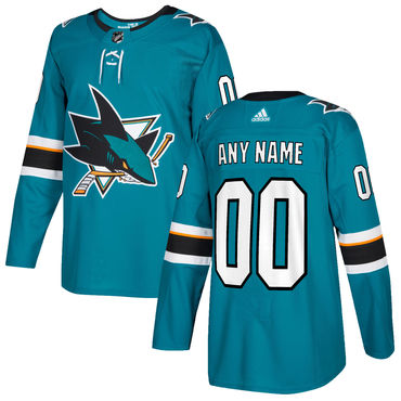 Custom Men\u0027s San Jose Sharks Blue Stitched NHL 2017-2018 adidas Hockey Jersey