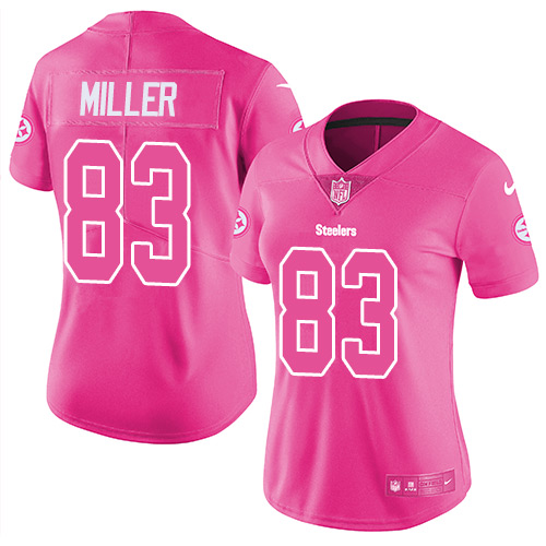 pink heath miller jersey