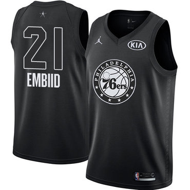 star joel embiid nba jersey swingman 76ers jordan philadelphia brand schwarz herren trikot jerseys nike game
