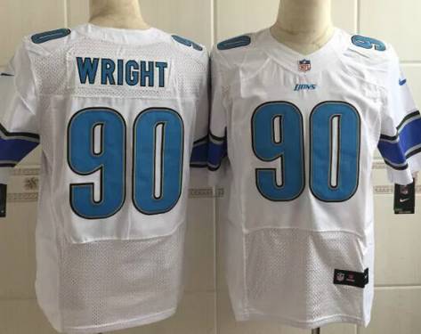 Cheap NFL Jerseys - Men's Detroit Lions #90 Gabe Wright Nike Light Blue Elite Jersey ...
