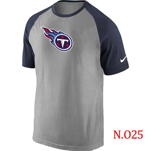 Mens Tennessee Titans Ash Tri Big Play Raglan T-Shirt Grey- Black ...  