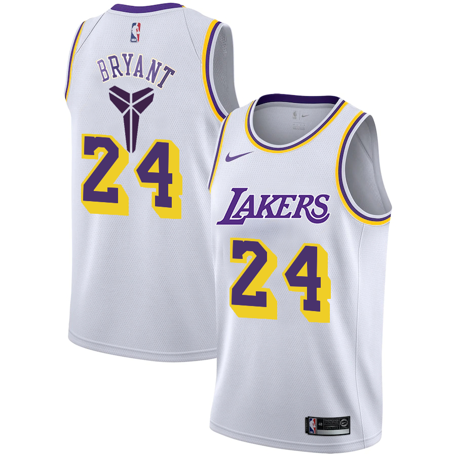 Youth Los Angeles Lakers #24 Kobe Bryant White Basketball Swingman  Association Edition Jersey on sale,for Cheap,wholesale from China