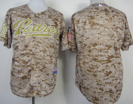 San Diego Padres Blank 2014 Camo Jersey on sale,for Cheap,wholesale from  China