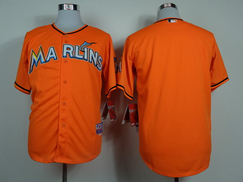 Youth Majestic Miami Marlins #16 Jose Fernandez Authentic Orange Alternate  1 Cool Base MLB Jersey