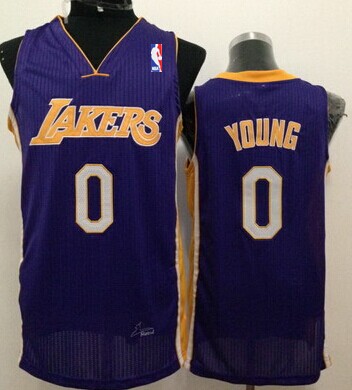 Los Angeles Lakers #0 Nick Young Purple Swingman Jersey on sale 