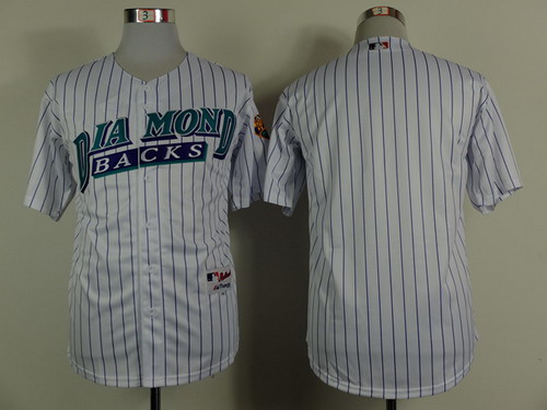 Arizona Diamondbacks Blank 2015 White Pinstripe Jersey on sale,for  Cheap,wholesale from China