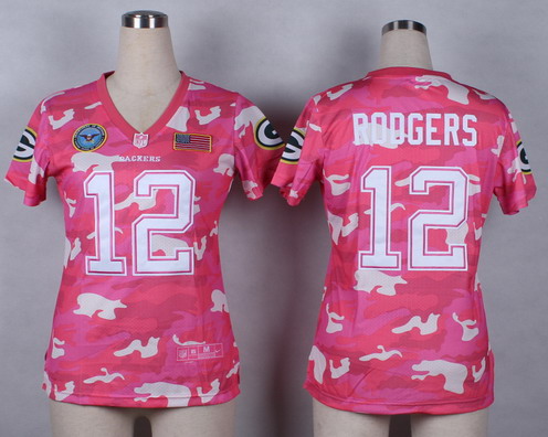 pink aaron rodgers jersey for womens