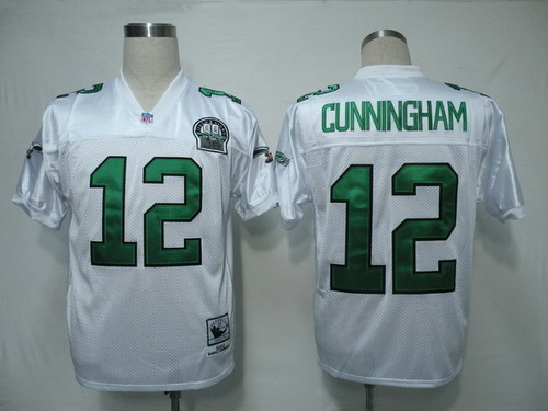 Mitchell & Ness Men's Philadelphia Eagles Randall Cunningham #12 1990 White Throwback  Jersey