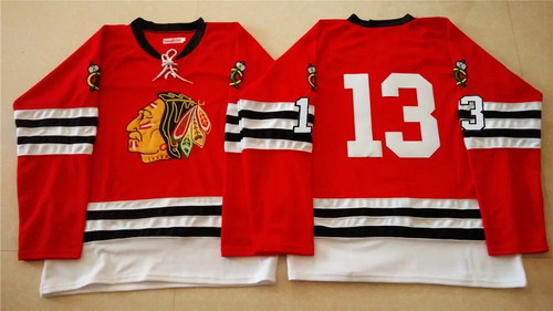 Chicago Blackhawks #00 Clark Griswold 1960-61 Red Vintage Jersey