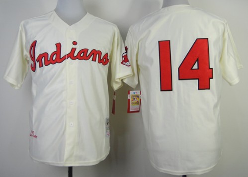 Cleveland Indians #20 Frank Robinson 1975 Red Throwback Jersey on