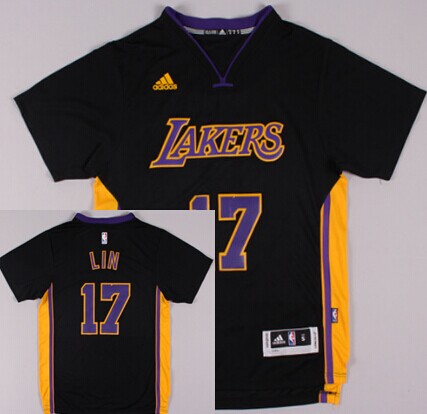 lakers black sleeve jersey