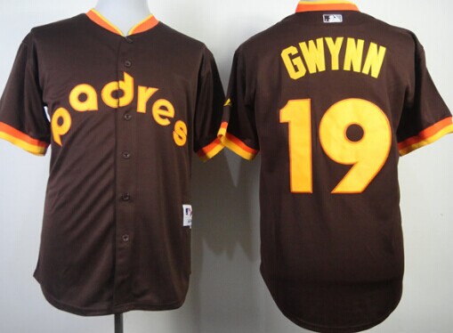 San Diego Padres #19 Tony Gwynn 1984 Brown Jersey on sale,for  Cheap,wholesale from China