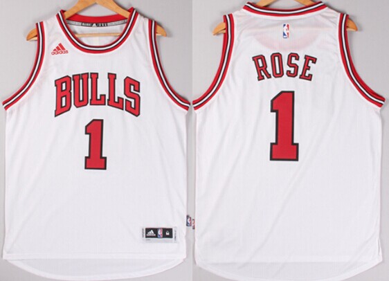 Authentic Rookie Derrick Rose Chicago Bulls white jersey adidas sz 40 / M  RARE !