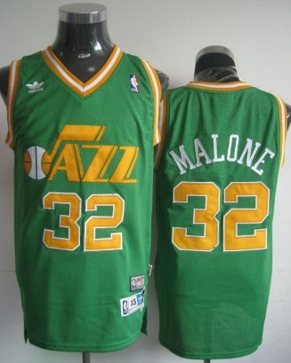 Men 32 Karl Malone Jersey Blue Utah Jazz Jersey Throwback Swingman