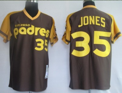 San Diego Padres #35 Randy Jones 1978 Brown Throwback Jersey on sale,for  Cheap,wholesale from China