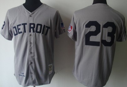 Denny McLain Men's Detroit Tigers 1968 Throwback Jersey - Grey Replica