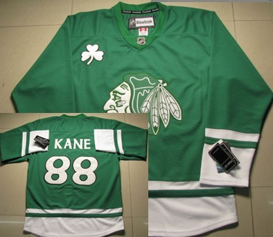 DUNCAN KEITH CHICAGO BLACKHAWKS GREEN ST PATRICK'S DAY REEBOK JERSEY