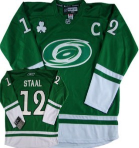 Carolina Hurricanes #12 Eric Staal St. Patrick's Day Green ...