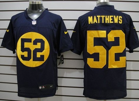 Reebok Green Bay Packers Dark Blue NFL Jersey #52 Clay Matthews Size 48