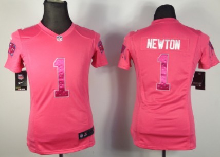 carolina panthers women's pink jersey