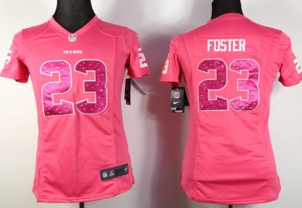 pink texans jersey womens