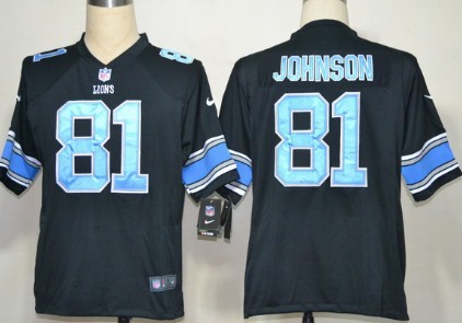 calvin johnson black nike jersey