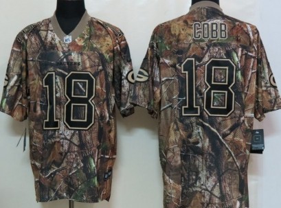 Nike Green Bay Packers #18 Randall Cobb Realtree Camo Elite Jersey