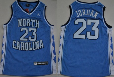 North Carolina Tar Heels 23 Michael Jordan Light Blue 