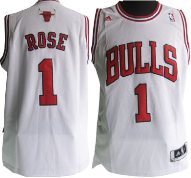 Buy adidas Derrick Rose Jersey White Swingman #1 Chicago Bulls