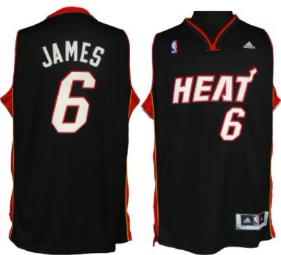 LeBron James Miami Heat Jersey Youth Medium Boys adidas Black NBA  Basketball 6