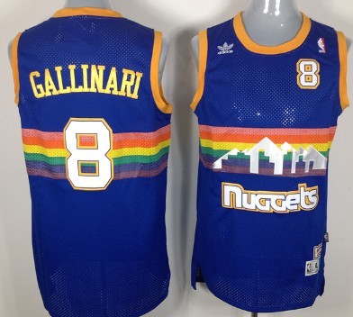 denver nuggets blue rainbow jersey