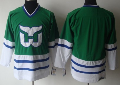 Whalers #5 Ulf Samuelsson Green CCM Throwback Stitched NHL Jersey