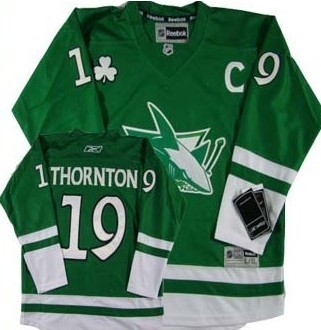 Adidas San Jose Sharks Authentic St. Patrick's Day Jersey Hockey - Adult - Kelly Green - San Jose Sharks - L (52)