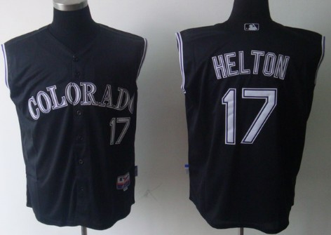 colorado rockies black sleeveless jersey