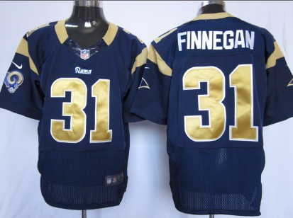 Nike St. Louis Rams #31 Cortland Finnegan Navy Blue Elite Jersey 