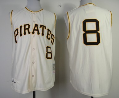 Pittsburgh Pirates #8 Willie Stargell 1962 Cream Sleeveless