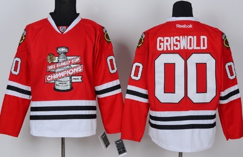 Chicago Blackhawks #00 Clark Griswold 1960-61 Red Vintage Jersey on sale,for Cheap,wholesale from China