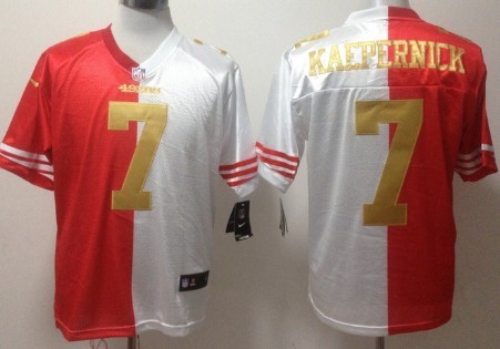 red white and gold jersey