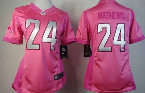 womens pink chargers jersey