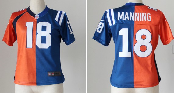 peyton manning half and half jersey