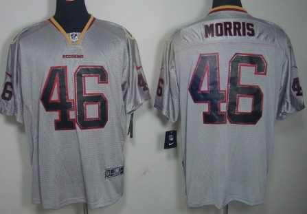 Nike Washington Redskins #46 Alfred Morris Lights Out Gray Elite Jersey 