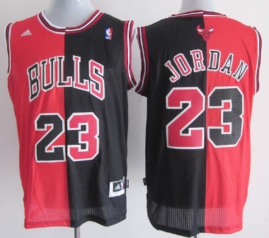 Chicago Bulls Michael Jordan 23 Throwback Split Edition Red Black