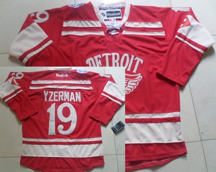 Detroit Red Wings #19 Steve Yzerman White Winter Classic Jersey on