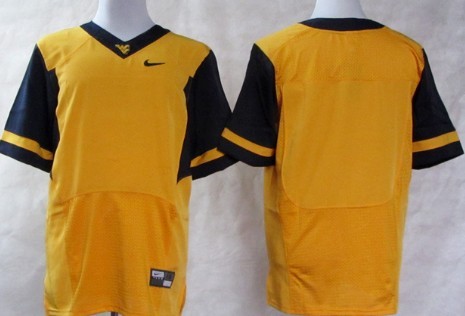 West Virginia Mountaineers Blank 2013 Yellow Elite Jersey 