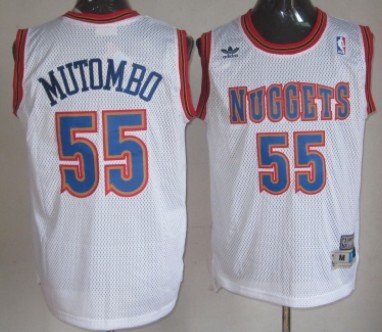 nuggets throwback jersey white